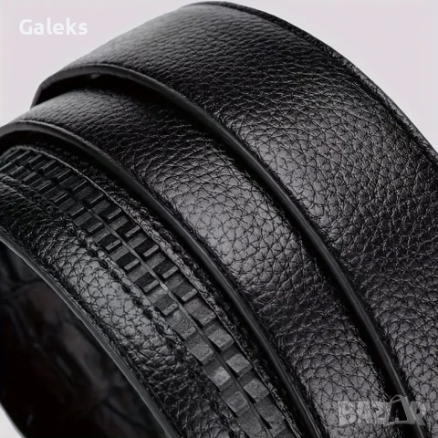 Мъжки, Официални/Дизайнерски черни автоматични кожени колани с модерен дизайн!, снимка 16 - Колани - 50508034