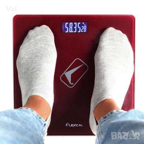 Електронен кантар с LSD дисплей LBS-4353 - Показва и стайна температура, снимка 3 - Електронни везни - 53849961