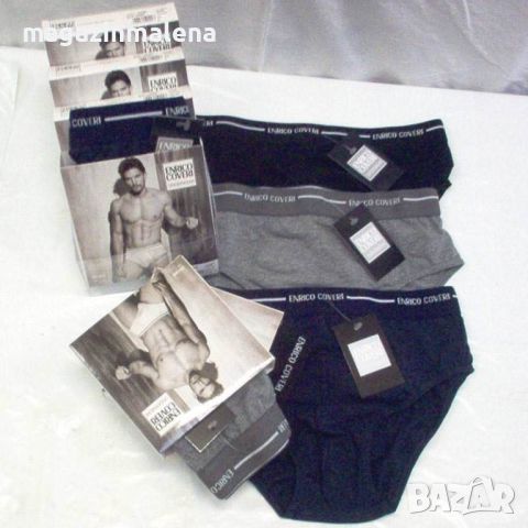 Enrico Coveri M,L,XL,XXL черни,светлосиви памучни мъжки слипове мъжко бельо памучен мъжки слип, снимка 2 - Бельо - 20113942