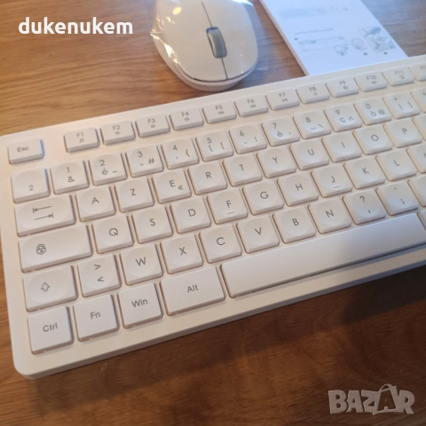 Безжичен комплект клавиатура и мишка – ултратънък и тих (AZERTY), снимка 8 - Клавиатури и мишки - 53084416