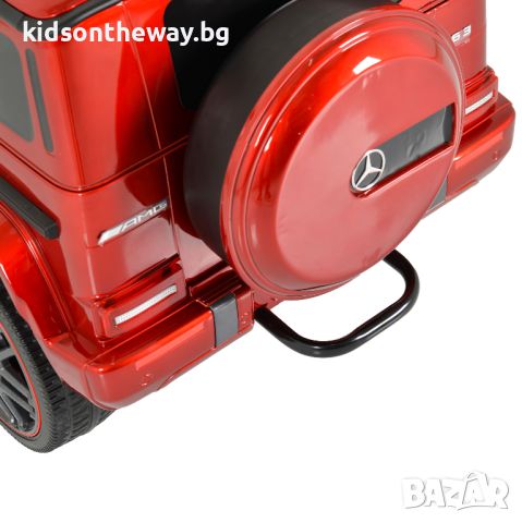 Акумулаторен джип Mercedes G63 червен металик, снимка 10 - Детски велосипеди, триколки и коли - 46386776