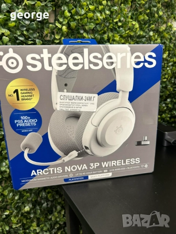 Гейминг слушалки SteelSeries - Arctis Nova 3PW, безжични - нови