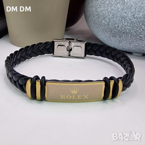 Мъжки кожени гривни с 18k златно покритие! , снимка 3 - Гривни - 52869261