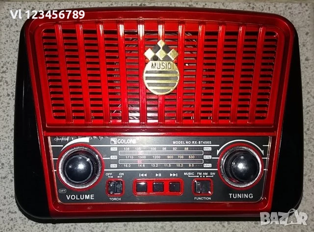 Колонка, FM+MP3 +солар, Ретро радио - Golon RX-456S Solar, снимка 4 - Bluetooth тонколони - 50789182