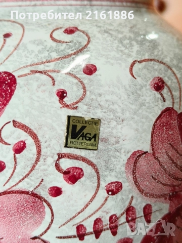 Уникална ръчно рисуван ваза с капак, снимка 5 - Вази - 52165738