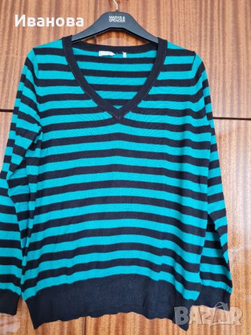 Тънък пуловер в райе, снимка 4 - Блузи с дълъг ръкав и пуловери - 45994620