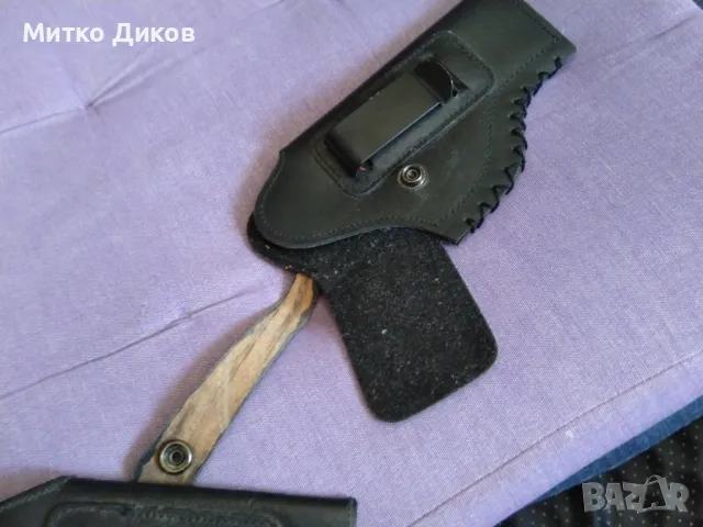 Кобур марков на Юсеп естествена кожа отличен 2 броя малък и голям, снимка 3 - Оборудване и аксесоари за оръжия - 42156474