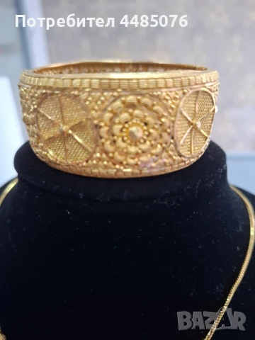 ЗЛАТЕН ДАМСКИ КОМПЛЕКТ 22К ., снимка 13 - Бижутерийни комплекти - 51024881