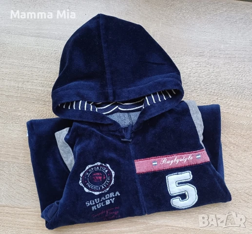 Caramell луксозен плюшен ромпър гащеризон до 9м, снимка 2 - Бебешки гащеризони - 51267486