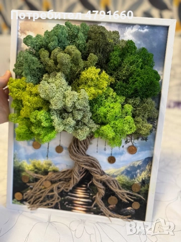 Ръчно изработени картини със скандинавски мъх, снимка 10 - Декорация за дома - 54140265