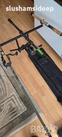 Шаранджийска стойка и 3+1 сигнализатора със станция, снимка 2 - Такъми - 53383704