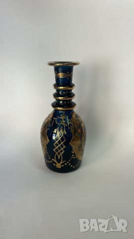 Кристална ваза Bohemia със злато, снимка 4 - Вази - 46441269