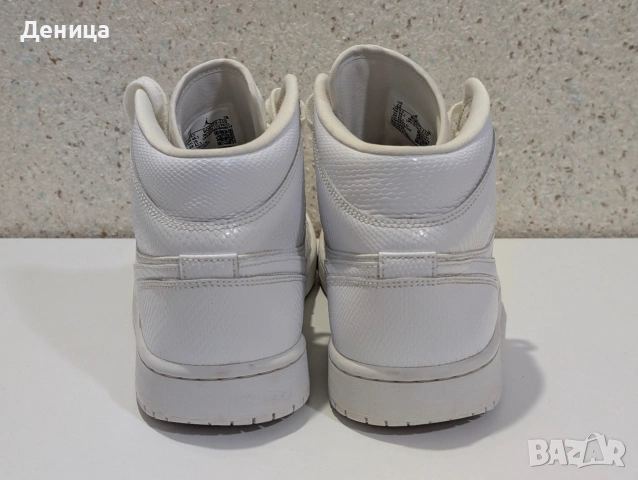 Nike Air Jordan 1 Mid White Snakeskin - 44.5, снимка 5 - Маратонки - 53198113