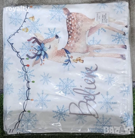 Коледни декоративни калъфки за възглавници – 7 уникални празнични дизайна, 45×45 см - 6бр в комплект, снимка 8 - Други стоки за дома - 52121831