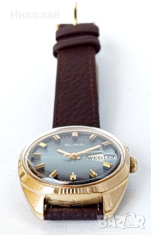 Slava Слава позлатен мъжки механичен часовник с ръчно навиване , снимка 5 - Мъжки - 46278579