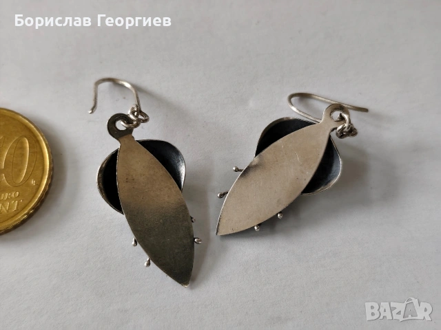 Сребърни обеци , снимка 3 - Обеци - 53945329