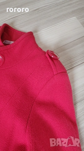 Червено кашмирено палто-С размер, снимка 6 - Палта, манта - 42589263