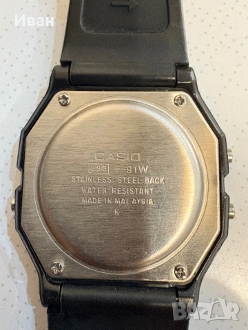 Часовник Casio F-91W, снимка 3 - Мъжки - 54181997