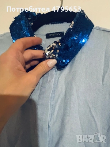 Много красива и ефектна риза, марка Motivi, размер XS, снимка 3 - Ризи - 54235834