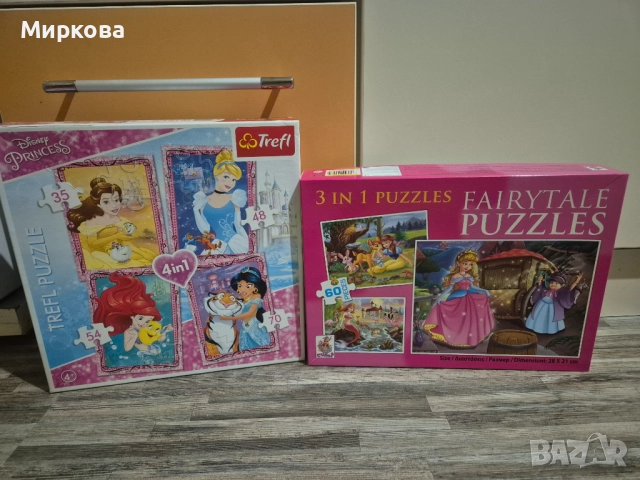 Лот от пъзели с принцеси, КАТО НОВИ СА