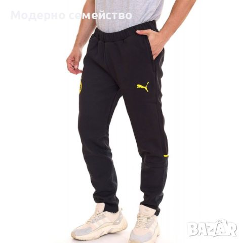 Мъжко спортно долнище puma x borussia dortmund football casuals pants black yellow, снимка 2 - Спортни дрехи, екипи - 46811893