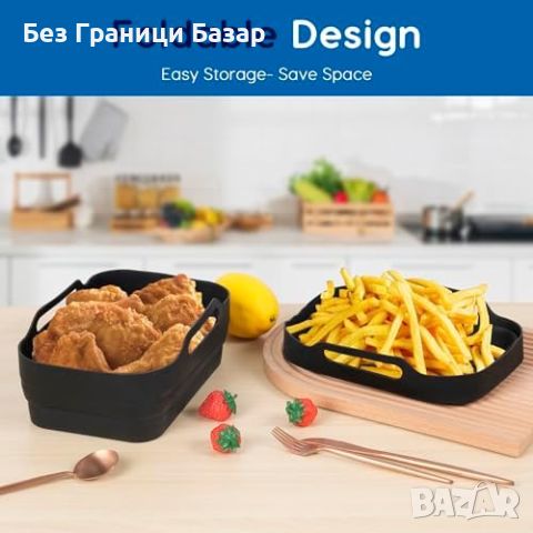 Нови 2 броя Силиконови подложки за Air Fryer - съвместими с Ninja AF500UK, снимка 3 - Други - 45804671