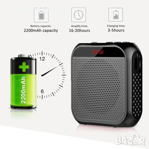 Преносим гласов усилвател YCWF, снимка 6 - Ресийвъри, усилватели, смесителни пултове - 49902275