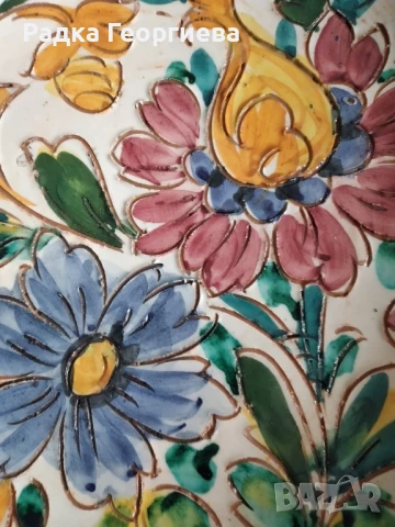 Керамична стенна чиния, снимка 2 - Декорация за дома - 51415336