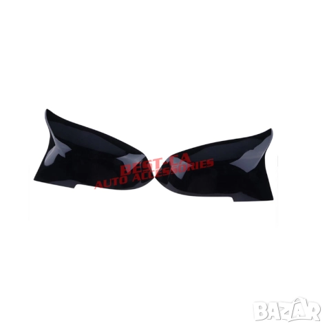 Капаци за огледала със щипки черен пиано лак Batman Style подходящи за BMW F20 F21 F22 F30 F31 F32 , снимка 3 - Аксесоари и консумативи - 51973937