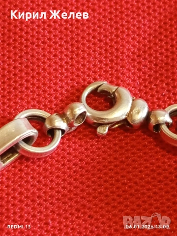 Сребърна гривна плетка тип ГРЪЦКИ КЛЮЧ масивна фешън модел много красива 10859, снимка 3 - Гривни - 53005469