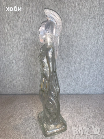 стъклена бутилка формата на римски войник , снимка 2 - Антикварни и старинни предмети - 53849845