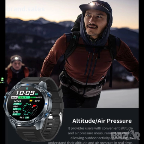 G100 Smart GPS Смарт часовник – 1.43″ AMOLED, Bluetooth обаждания, 50M водоустойчив, снимка 3 - Смарт часовници - 51881952