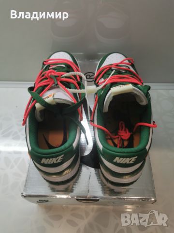 Nike Dunk Off-White Pine Green Мъжки Обувки 43 EUR+ Кутия., снимка 4 - Маратонки - 46454086