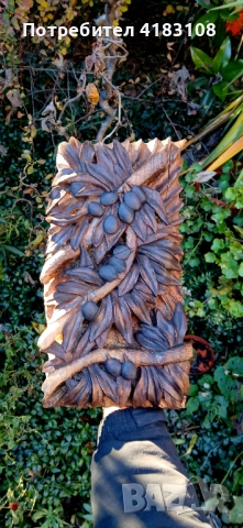 Пано маслинови клончета ръчна дърворезба - орех, снимка 4 - Пана - 52949237