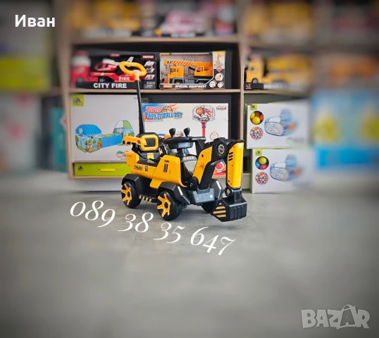 ТОП ЦЕНА!НОВО!Aкумулаторен багер Bumblebee с 6V батерия,USB