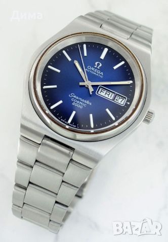 Omega Seamaster Cosmic 2000 Automatic, Тъмно син циферблат, Ден и дата , Ден и дата, Кал. 1022, снимка 6 - Мъжки - 46568642