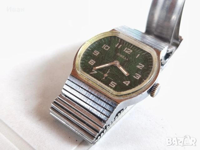 ръчен механичен часовник Победа / зелен циферблат , снимка 2 - Мъжки - 54104514