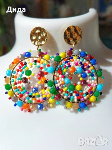 Нови обеци  "Цветен бонбон" и "Пролетно зелено", снимка 2 - Обеци - 53958510