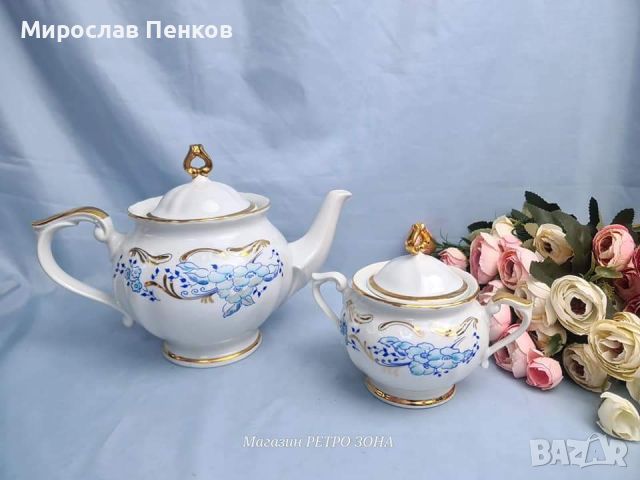 Чайник и захарница, снимка 1 - Аксесоари за кухня - 45581811