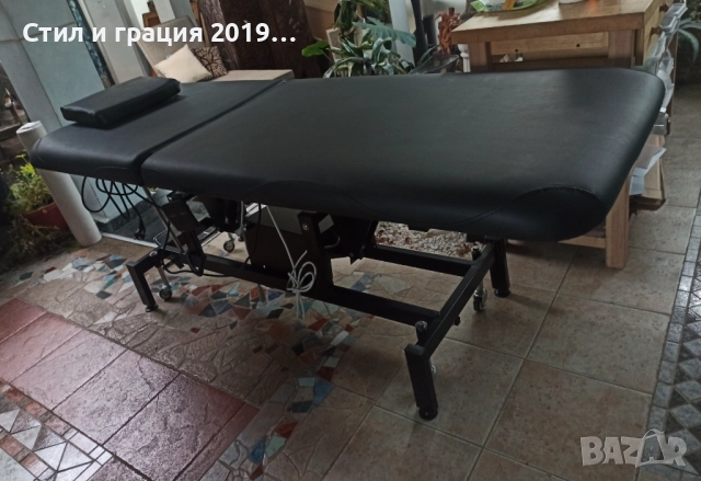 Електрическа кушетка Mary (1 мотор) 187 х 73 x 68/90 см - черна, снимка 3 - Кушетки - 43361375