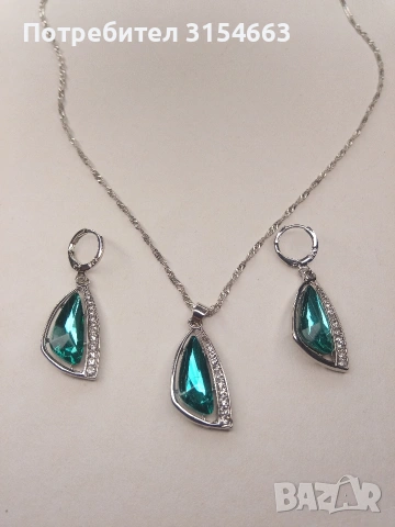 Комплект колие и обици , снимка 7 - Бижутерийни комплекти - 54261417