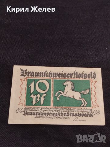 Банкнота НОТГЕЛД 10 пфенинг 1923г. Германия перфектно състояние за КОЛЕКЦИОНЕРИ 45057, снимка 1 - Нумизматика и бонистика - 45581871