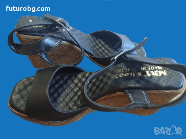 Дамски черни сандали на платформа, снимка 2 - Сандали - 45960781