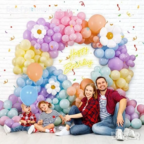 Нов Пастелен комплект балони с маргаритки за baby shower и парти декор, снимка 5 - Други - 53917765