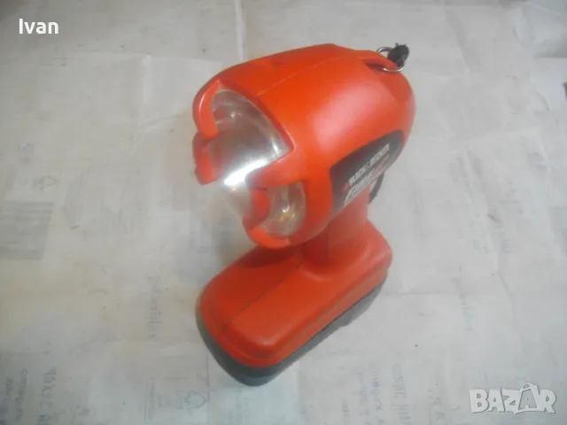 18V BLACK DECKER Made in ENGLAND АНГЛИЙСКИ 18 ВОЛТОВ ПРОЖЕКТОР ФЕНЕР БЛЕК ДЕКЕР ОТЛИЧНО СЪСТОЯНИЕ, снимка 7 - Други инструменти - 50180788