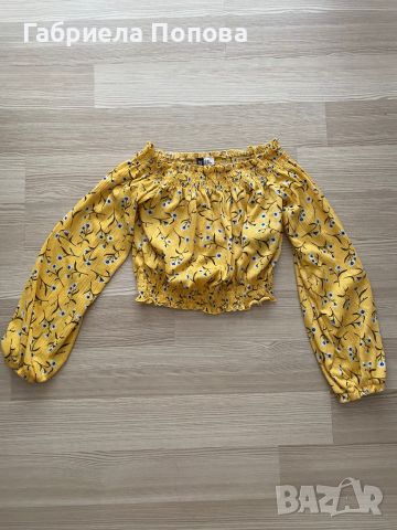 Лятна блузка с паднали ръкави- H&M, снимка 1 - Блузи с дълъг ръкав и пуловери - 46147198
