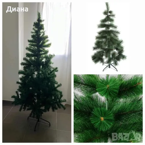 Коледно борче със зелени връхчета  ПЛАСТМАСОВА СТОЙКА ❗️ 
🎄КОЛЕДНА ПРОМОЦИЯ 2024, снимка 1 - Декорация за дома - 47957394