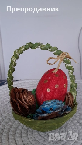 Ръчно изработени великденски кошнички, снимка 3 - Декорация за дома - 54044452