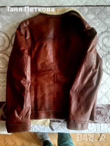 Дебело зимно мъжка яке,естествена кожа