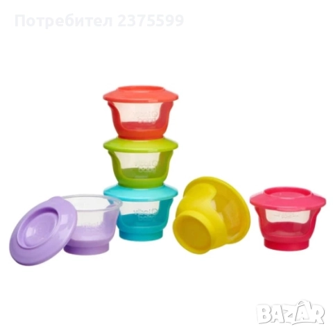 Контейнери за бебешка храна 60мл. - 8 бр., снимка 4 - Прибори, съдове, шишета и биберони - 52954355